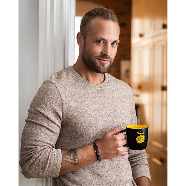 R85327.03 - 345 ml Esla ceramic mug, yellow 