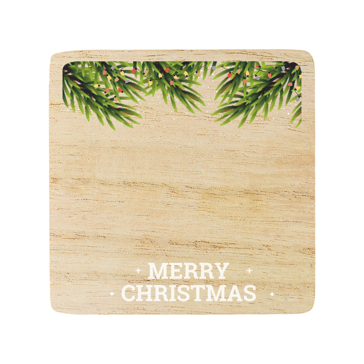 X17439.06 - Alcamoro candle with wooden lid - Xmas motif, brown/colorless 