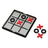 Magnetic tic tac toe game, black 