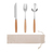 Nantes Cutlery Set in Cotton Bag, beige/silver 