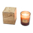 Silia candle in a wooden box, brown 