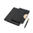 Fold notepad & pen set, black 