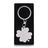 Clover keyring, silver 