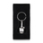 Piston metal keyring, silver 