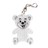 Teddy keyring, colorless 
