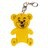 Teddy keyring, yellow 