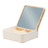 Vanity box with a bamboo lid and a large mirror, brown 