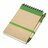 Kraft notepad with ballpen, green/beige 