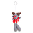Reindeer keyring, grey/red 