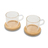 Liberika set of two glass cups, colorless 