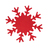 Snowflake felt pads, red 