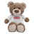 Big Teddy cuddly toy in Xmas T-shirt, brown 