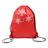 Glitter christmas gift bag, red 