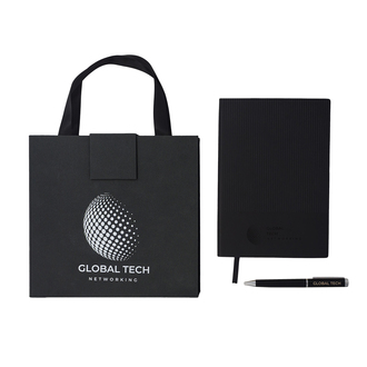 R02327 - Lovini gift set notebook with pen, black 