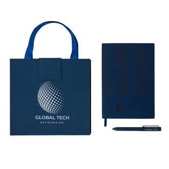 R02328 - Lovina gift set notebook with pen, dark blue 