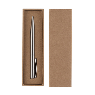 R02331 - Silvery metal pen in box, silver 