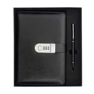 R02336 - Windsor gift set with notebook and pen, black 