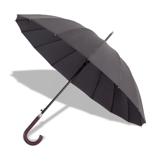 R07949 - Thun 16 panel auto umbrella, black 