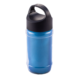 R07984 - Feel cool towel in bottle, blue 
