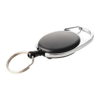 R08002 - Ski-pass with carabiner, black 