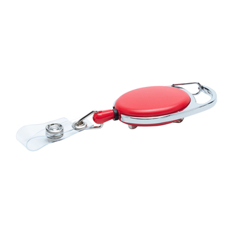 R08008 - Ski-pass with carabiner, red 