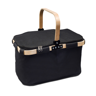 R08151 - Woody thermal shopping basket, black 