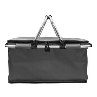 R08160 - Huron insulated picnic basket, grey 