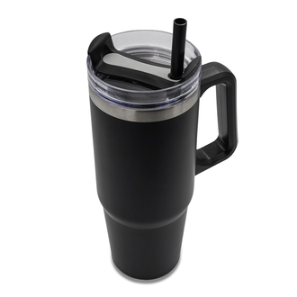 R08177 - 900 ml Memphis vacuum mug, black 