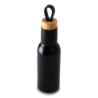R08197 - Lome  400 ml vacuum bottle, black 