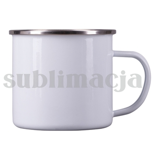 R08200 - 500 ml Odis Enamel mug with sublimation coating, white 
