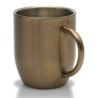 R08342 - 350 ml Dusk steel mug, gold 