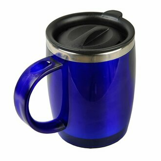 R08368 - 400ml Barrel insulated mug, blue 
