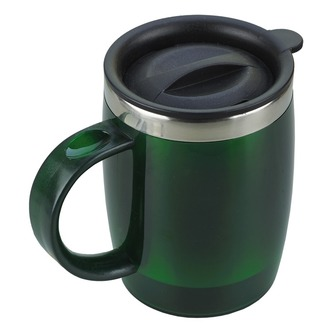 R08368 - 400ml Barrel insulated mug, green 