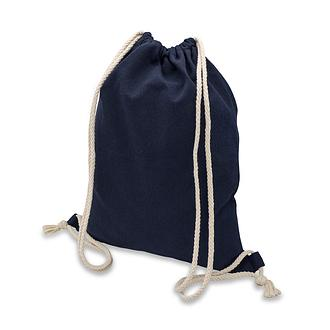 R08484 - Preston 340 g/m2 cotton backpack, dark blue 