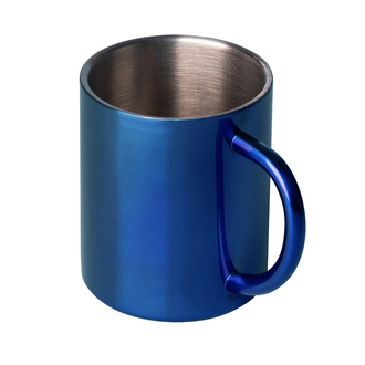 R08490 - 240 ml Stalwart stainless steel mug, blue 