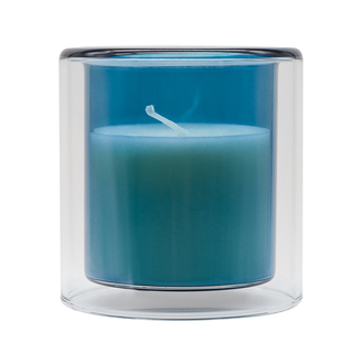 R17380 - Glasen scented candle in glass, blue 