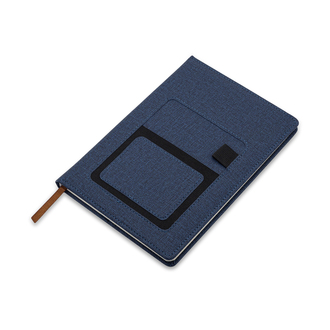 R64265 - Irun notepad with pocket, dark blue 