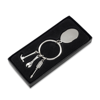 R73131 - Clemi keychain with tool motive, silver 