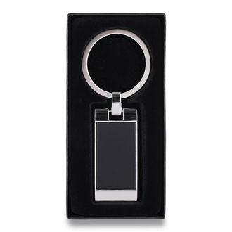 R73184 - Forte metal keyring, black 