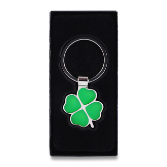 R73188 - Clover Luck keyring, green/silver 