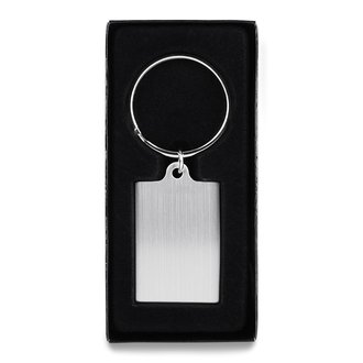 R73203 - Visible metal keyring, silver 