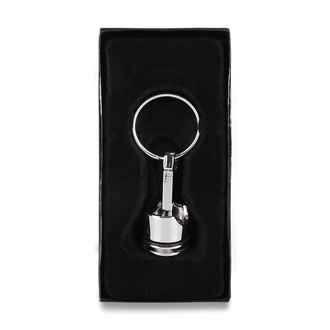 R73225 - Piston metal keyring, silver 