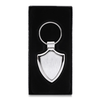 R73231 - Emblem metal keyring, silver 