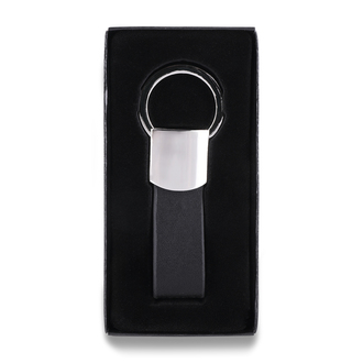 R73319 - Shiny keyring, black/silver 