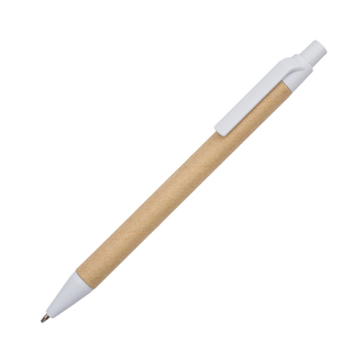 R73387 - Mixy ballpen, white/brown 