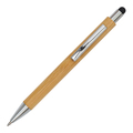 R02319.13 - Pelak bamboo pen and torch keychain in a gift box, beige 