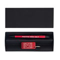 R02326.08 - Couple pen and keychain gift set, red 