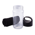 R07984.02 - Feel cool towel in bottle, black 