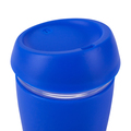 R08278.04 - 350 ml Stylish glass cup in an eco tube, blue 