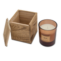 R17417.10 - Silia candle in a wooden box, brown 
